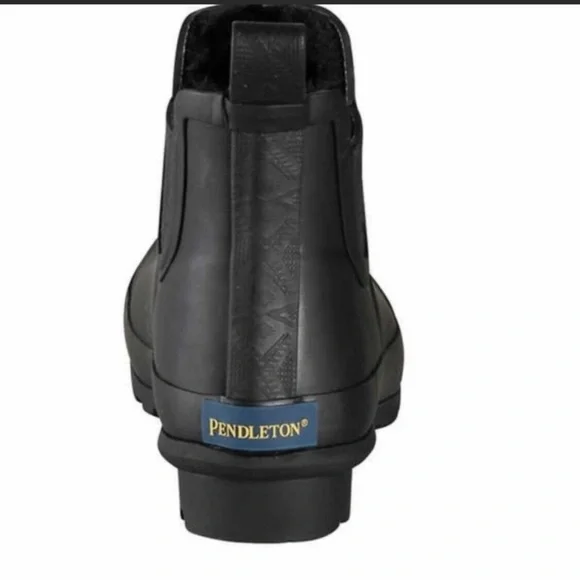 NEW Pendleton Ladies’ Fur Lined Chelsea Rainboot in Black 100% WATERPROOF NIB - Picture 7 of 8